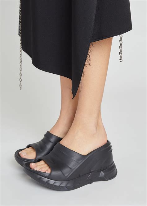 black givenchy slides replica|givenchy marshmallow slide wedge sandals.